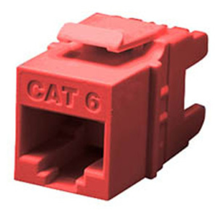 ALLEN TEL Cat 6 E-Z Jack Module, Red AT66EZ-47